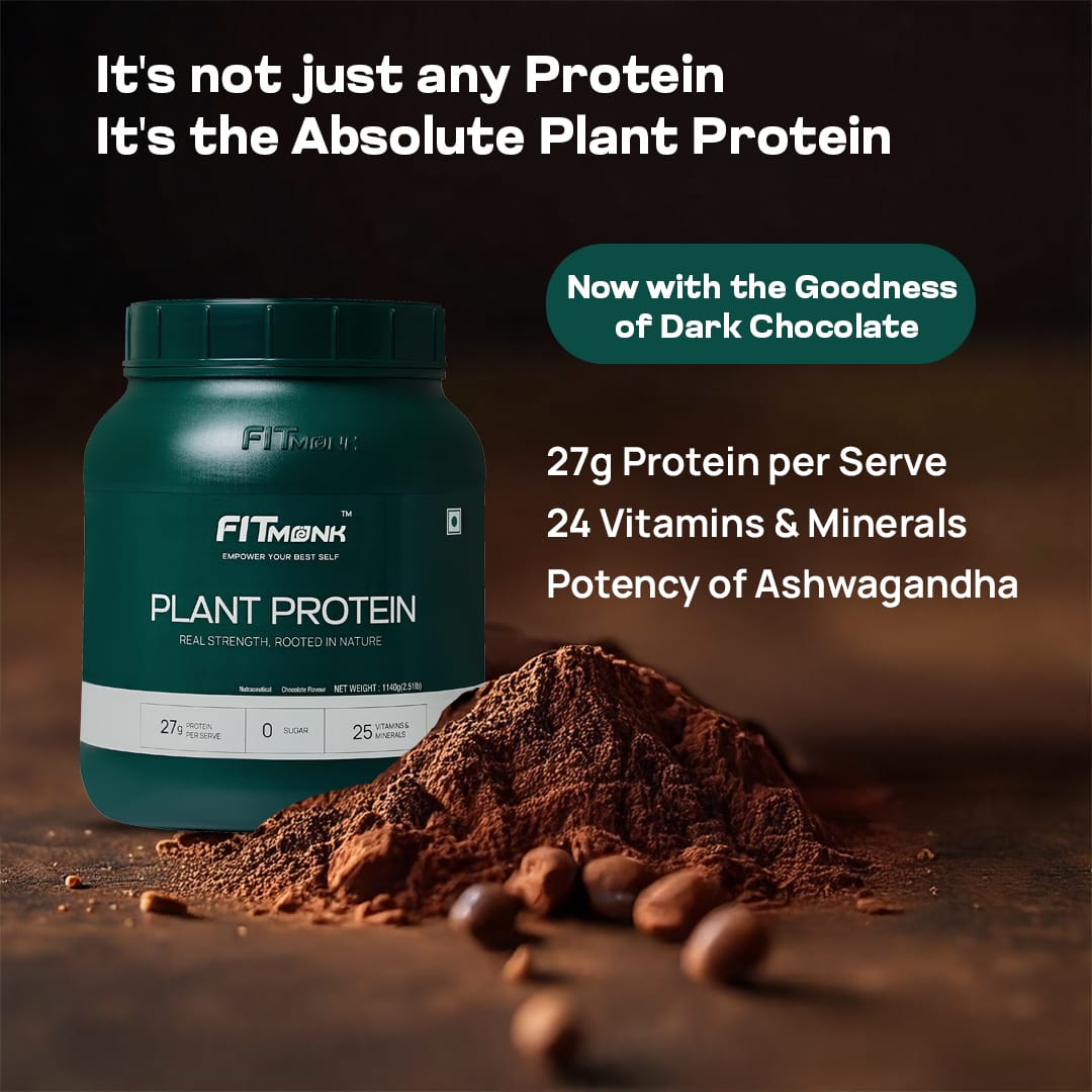 Unflavored Vegan Protein Powder - FITMONK Plant Protein